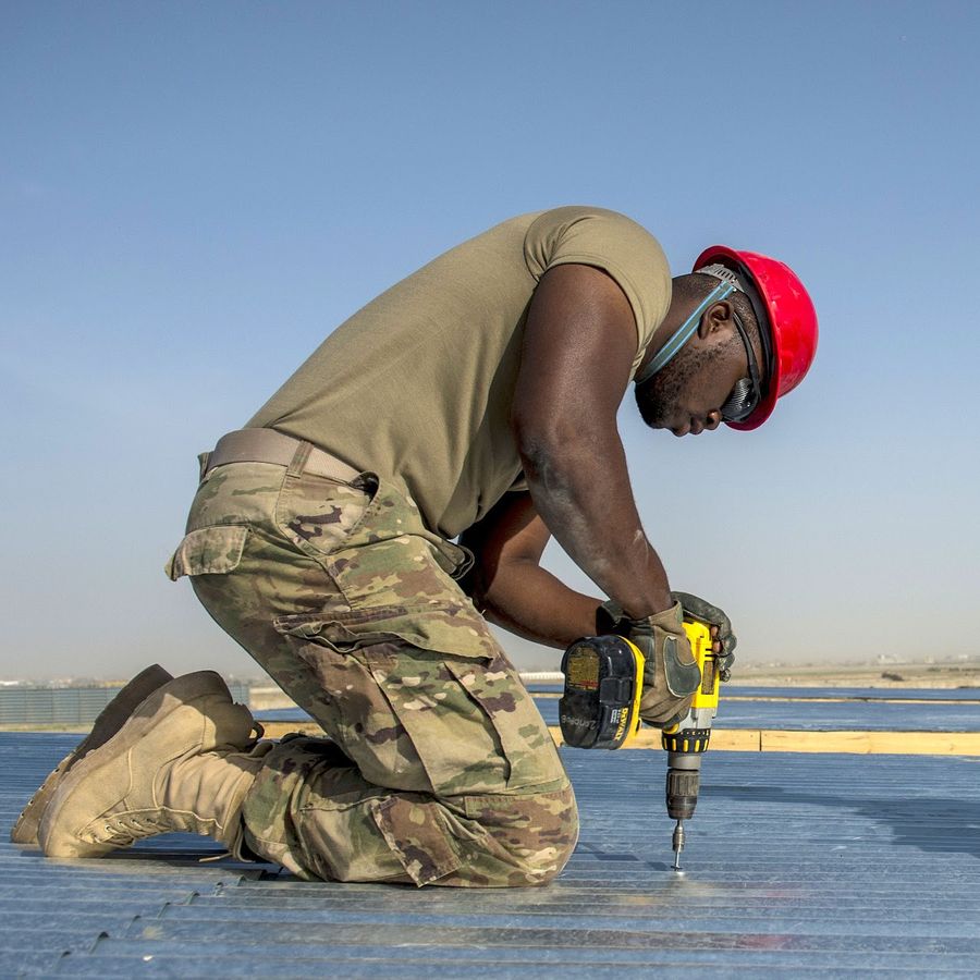 Air National Guard member at work